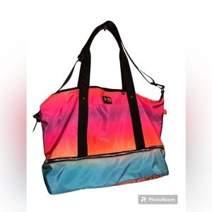Madden Girl (Steve Madden) Rainbow iridescent weekender tote bag